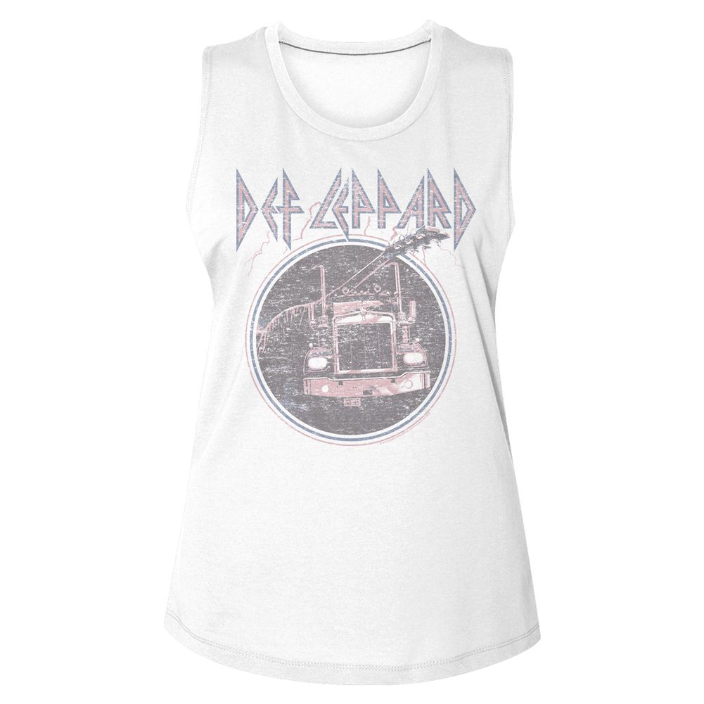 DEF LEPPARD - PINKTRUCKBLUE LADIES SHIRT