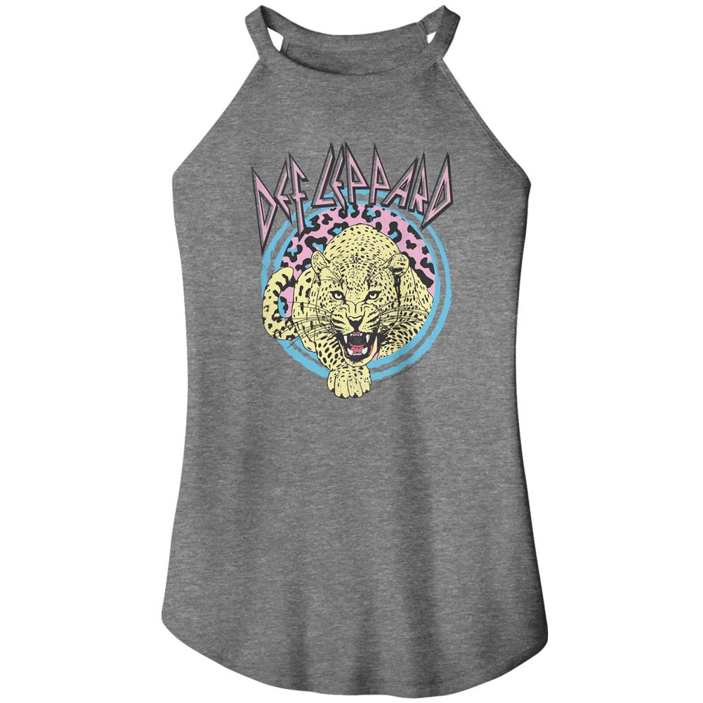 DEF LEPPARD - PASTEL LEOPARD LADIES SHIRT