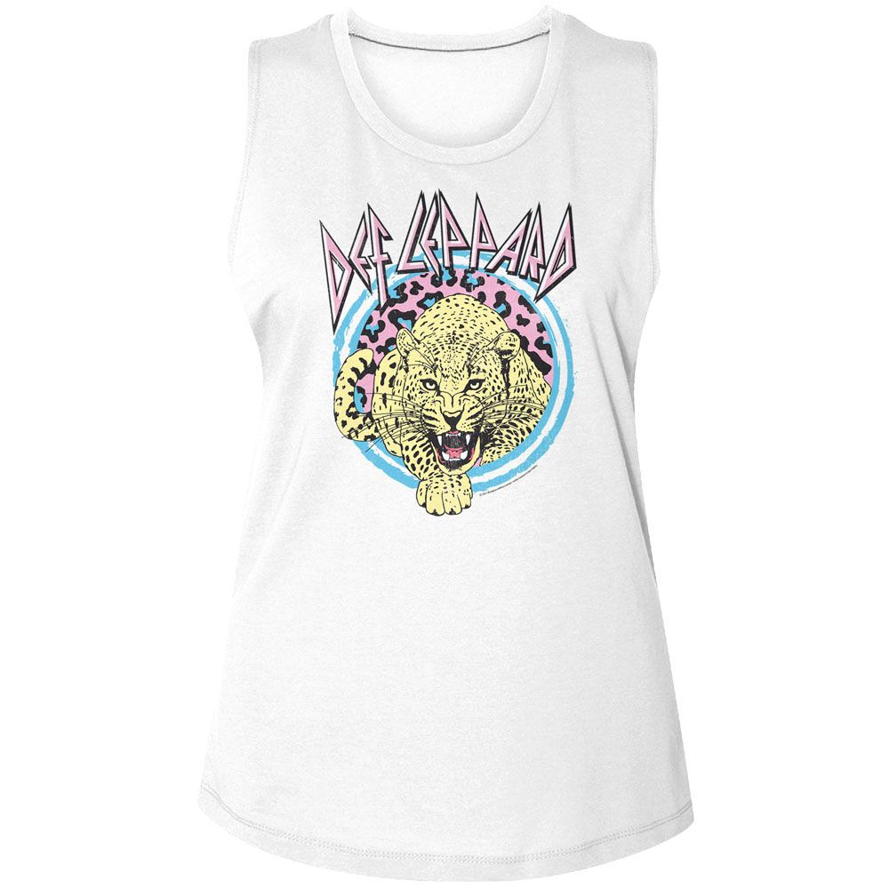 DEF LEPPARD - PASTEL LEPPARD 2 LADIES SHIRT