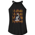 DEF LEPPARD - HYSTERIA FACE AND LOGOS LADIES SHIRT