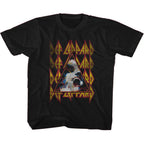 DEF LEPPARD - HYSTERIA FACE AND LOGOS YOUTH SHIRT