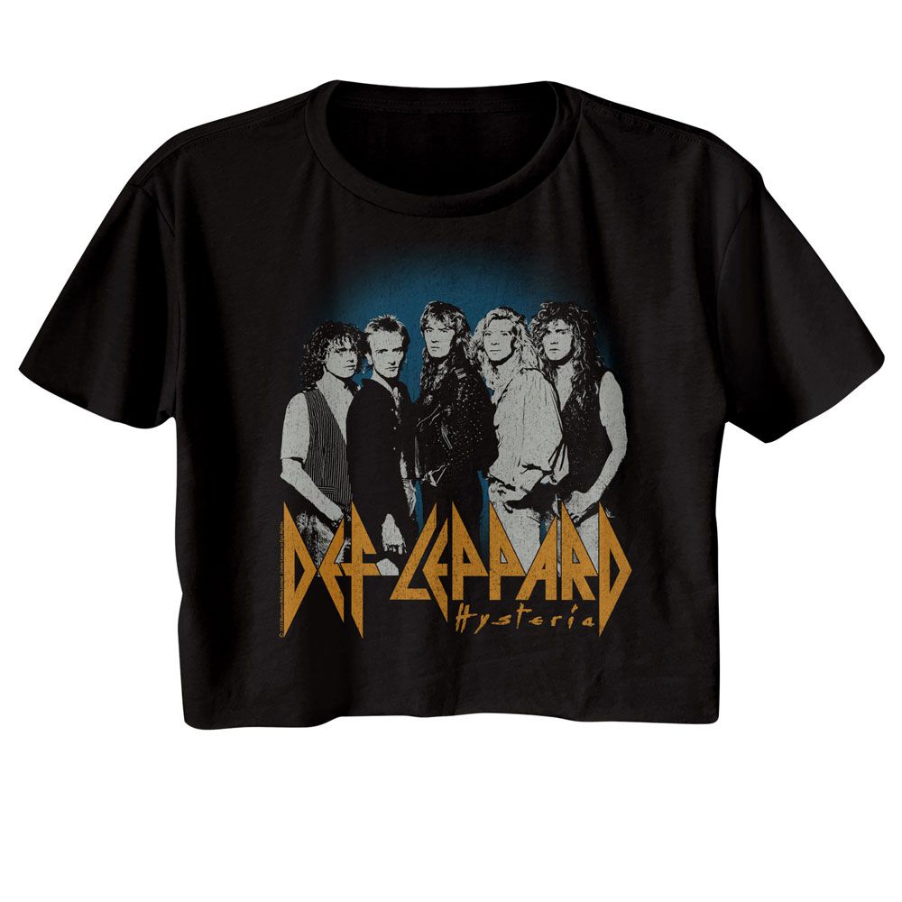 DEF LEPPARD - BLUE FADE BACKGROUND LADIES SHIRT