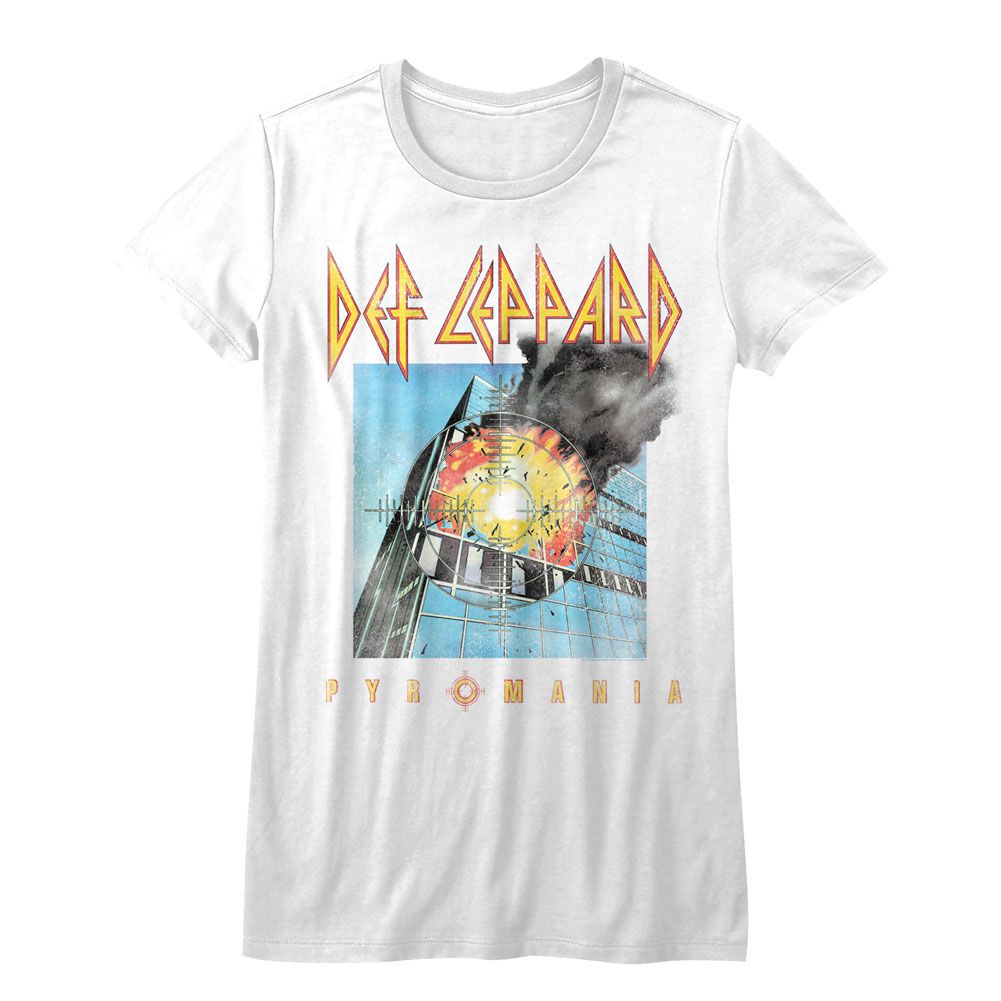 DEF LEPPARD - FADED PYROMANIA LADIES SHIRT