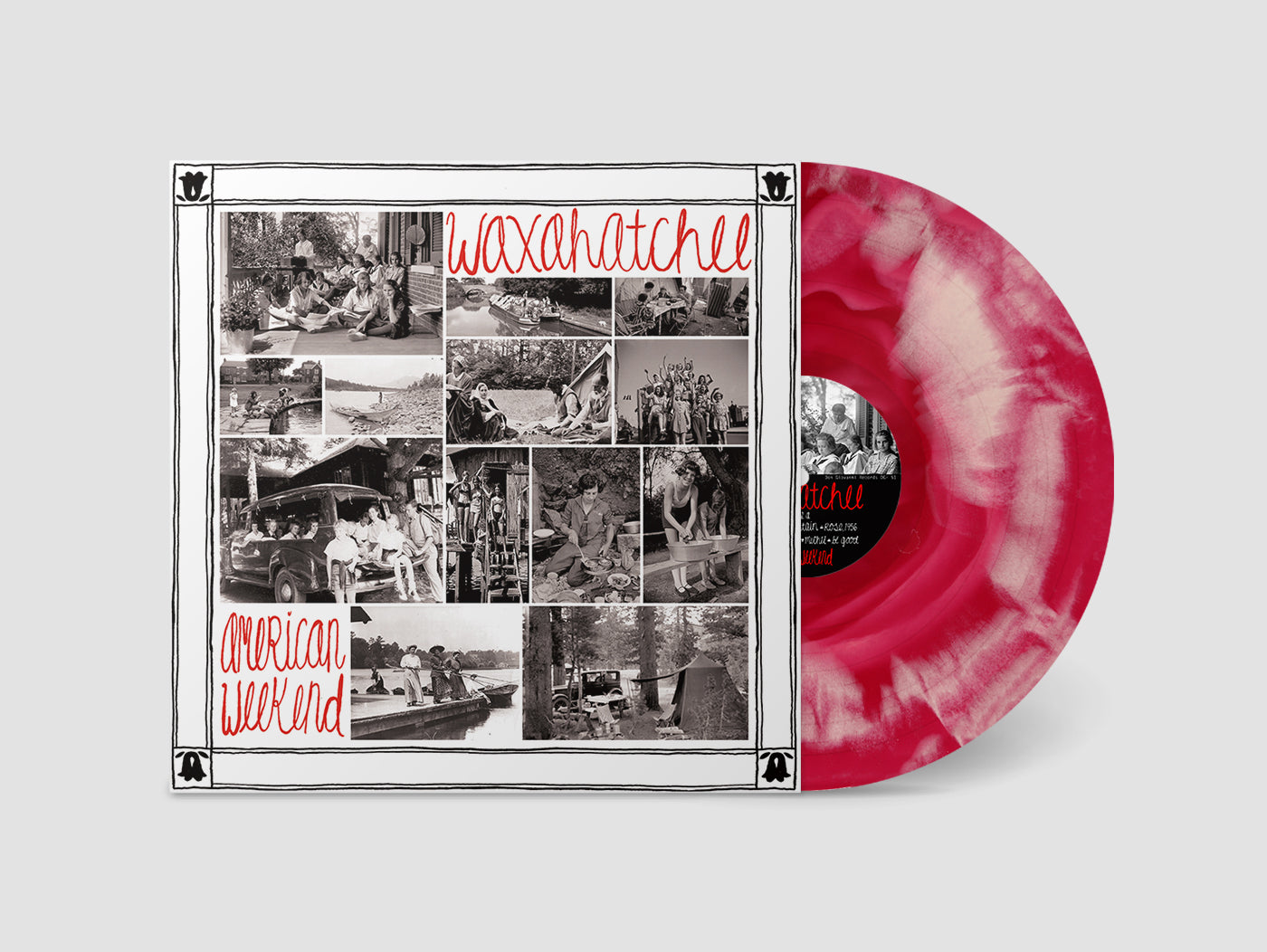 WAXAHATCHEE 'AMERICAN WEEKEND' LP - RED/WHITE/SWIRL