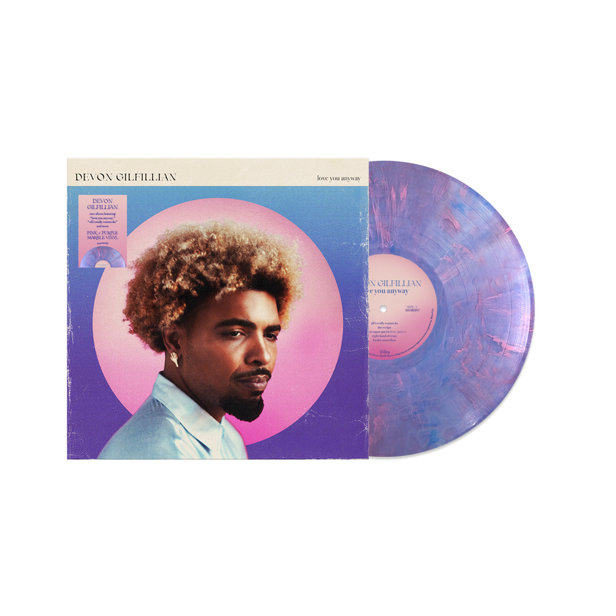 DEVON GILFILLIAN 'LOVE YOU ANYWAY' LP - PINK/PURPLE/MARBLE