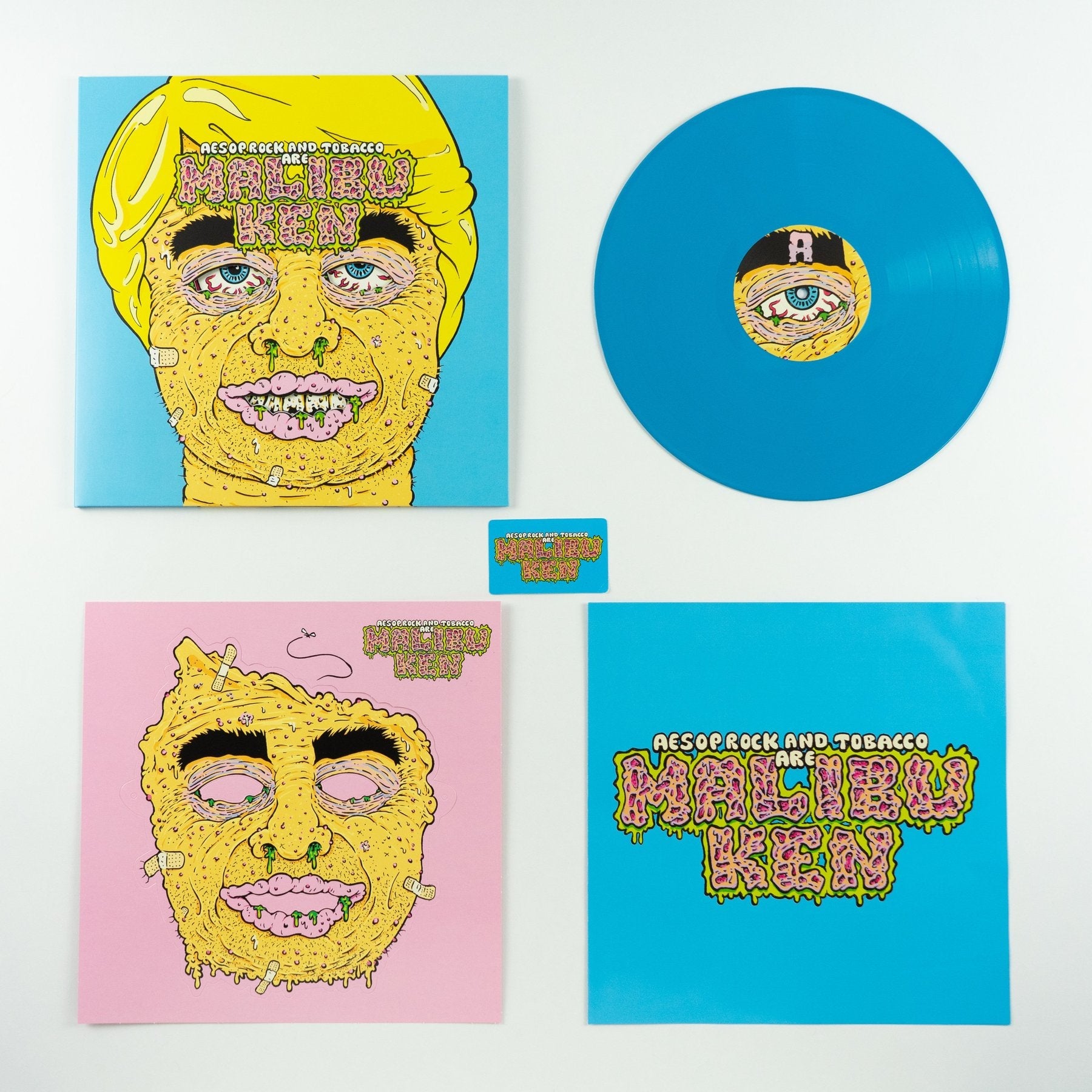 AESOP ROCK & TOBACCO 'MALIBU KEN' LP - BLUE