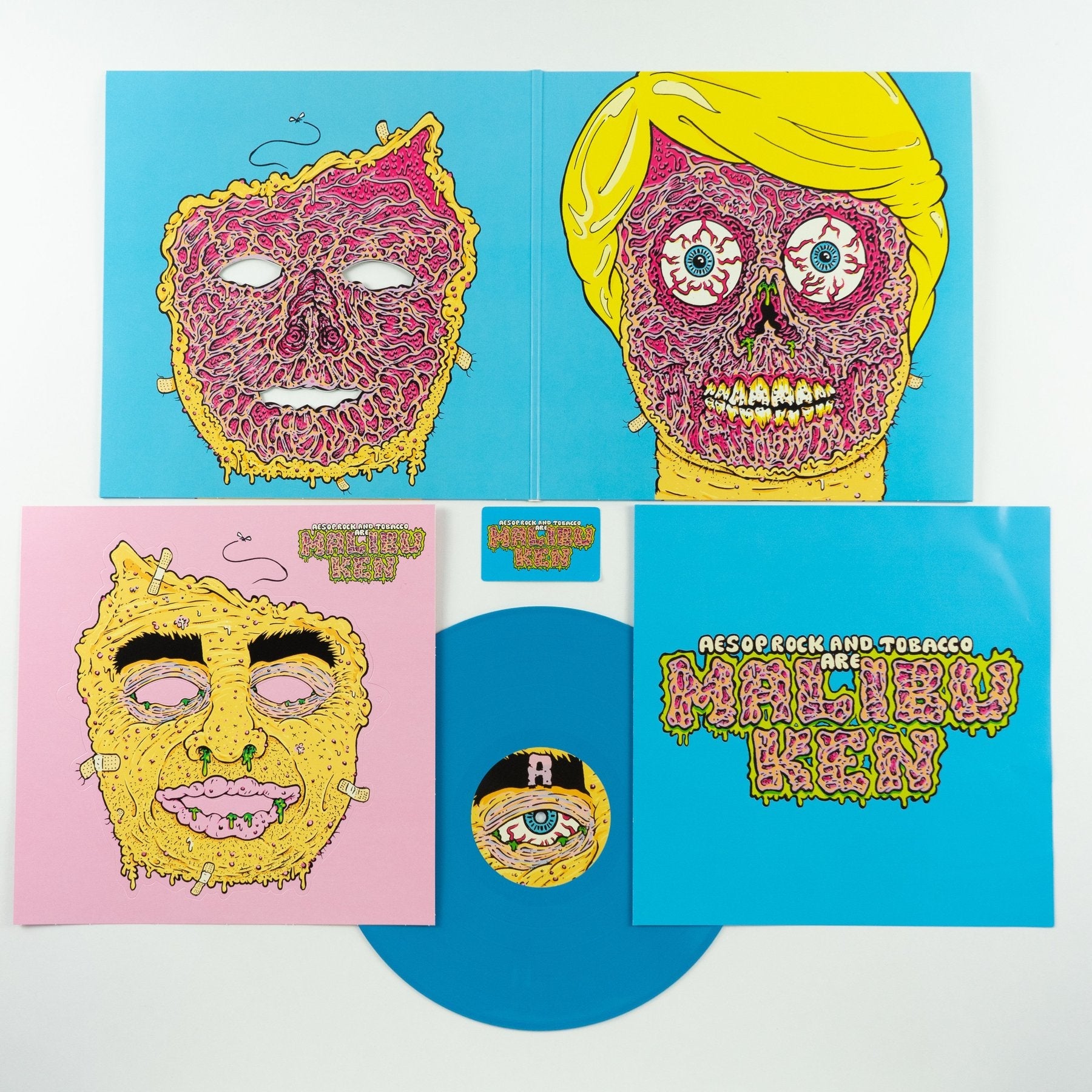 AESOP ROCK & TOBACCO 'MALIBU KEN' LP - BLUE