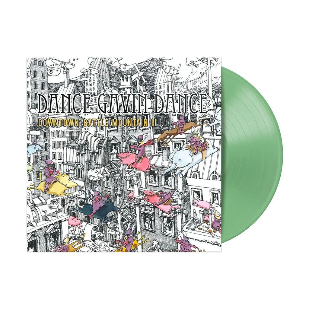 DANCE GAVIN DANCE 'DOWNTOWN BATTLE MOUNTAIN II' LP - EXCLUSIVE - LTD. 500 - KELLY GREEN