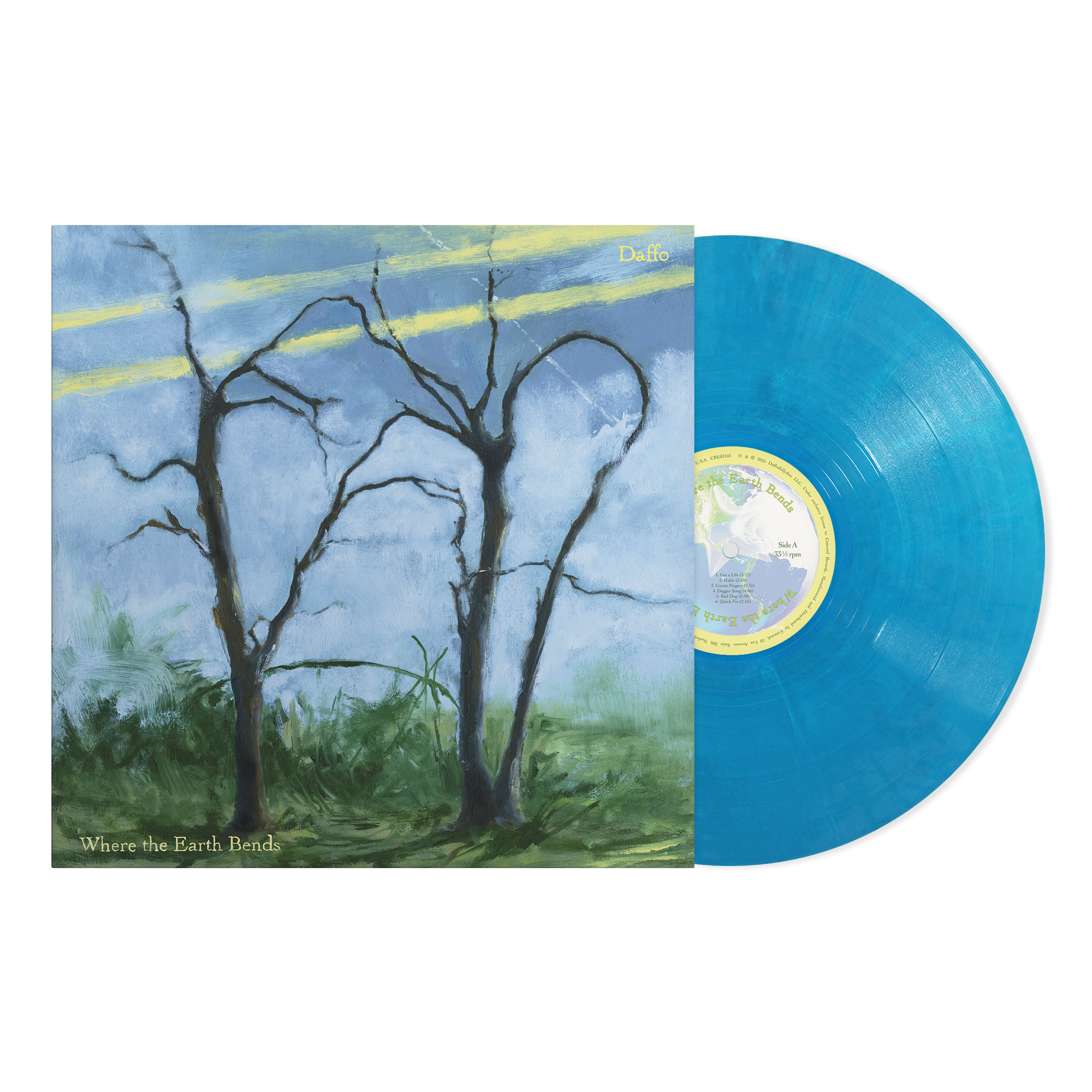 DAFFO 'WHERE THE EARTH BENDS' LP (Blue Eco-Mix Vinyl)