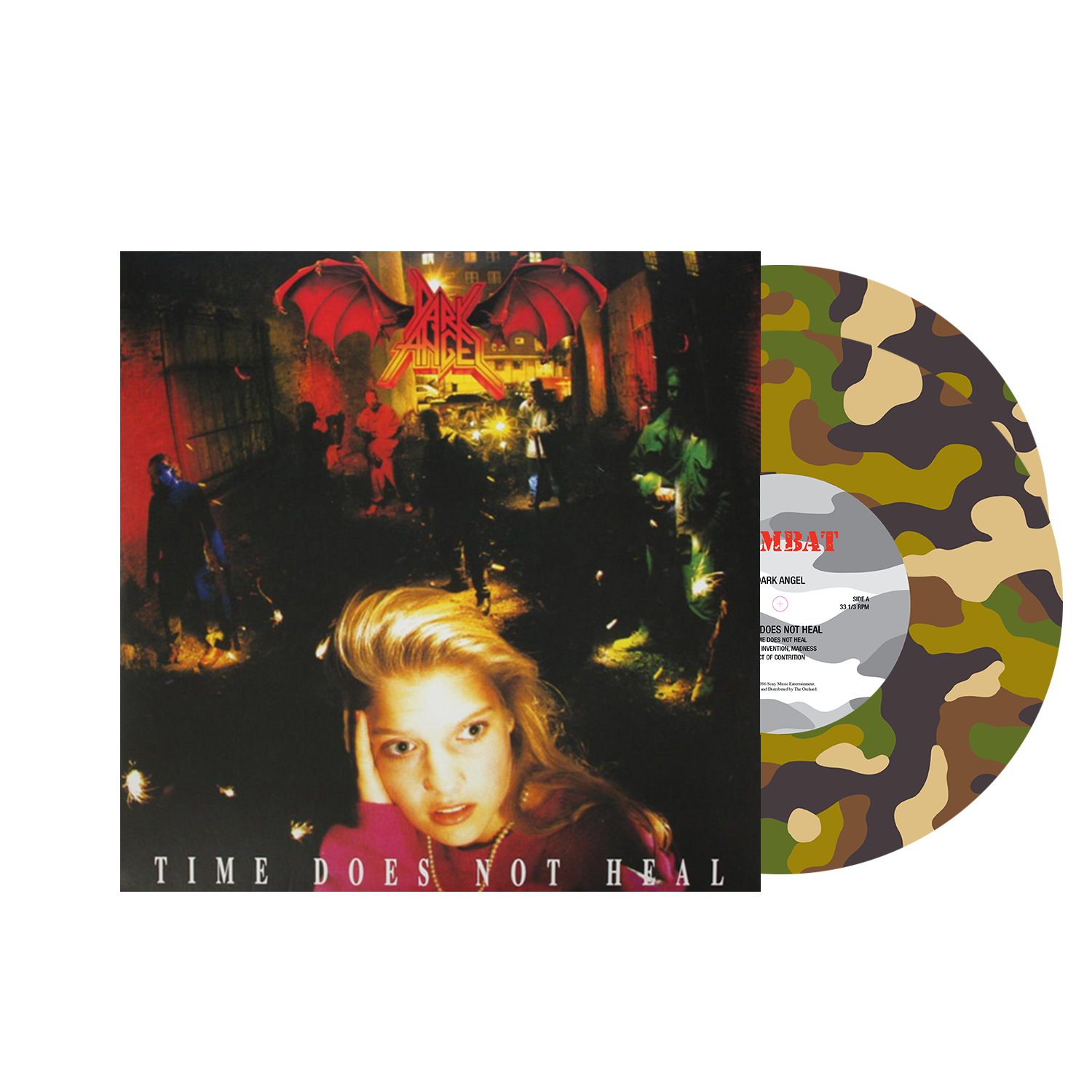DARK ANGEL ‘TIME DOES NOT HEAL’ LP - EXCLUSIVE - LTD. 200 - COMBAT CAMO PICTURE DISC