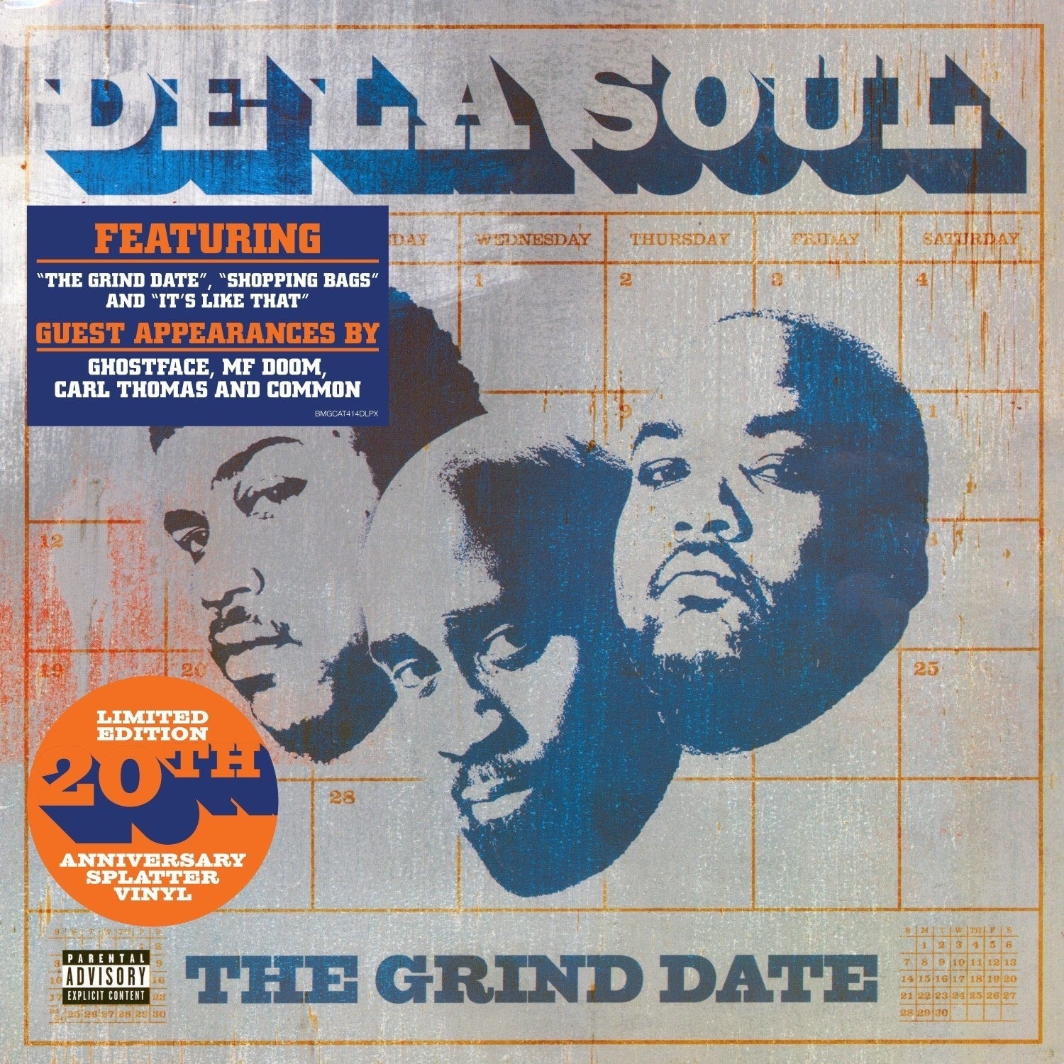 DE LA SOUL 'THE GRIND DATE' 20TH ANNIVERSARY 2LP - SPLATTER