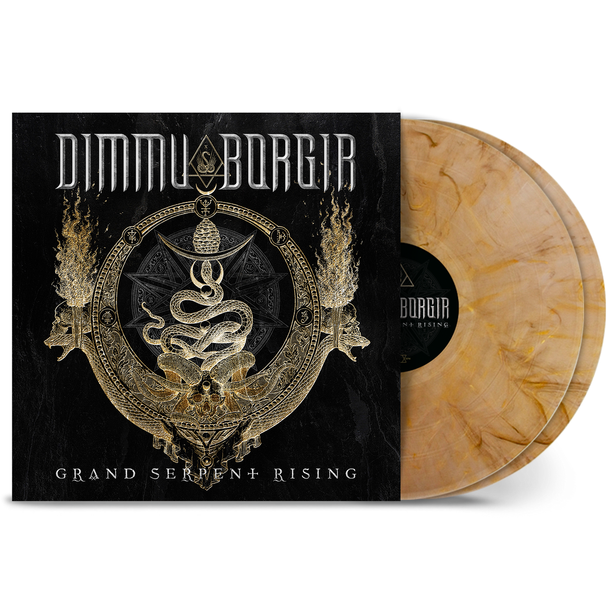 DIMMU BORGIR 'GRAND SERPENT RISING' 2LP - EXCLUSIVE - LTD. 300 - GOLD/BLACK/MARBLE