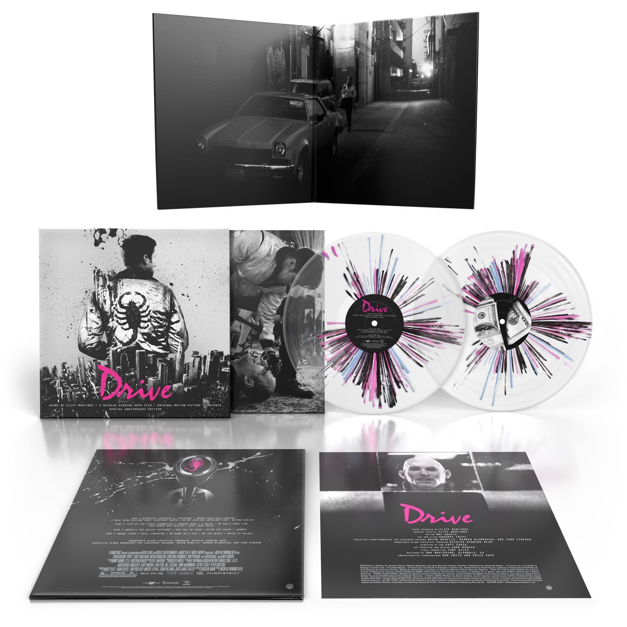 DRIVE SOUNDTRACK 10TH ANNIVERSARY 2LP - NEON NOIR SPLATTER