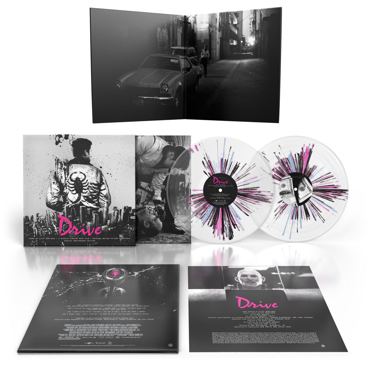DRIVE SOUNDTRACK 10TH ANNIVERSARY 2LP - NEON NOIR SPLATTER