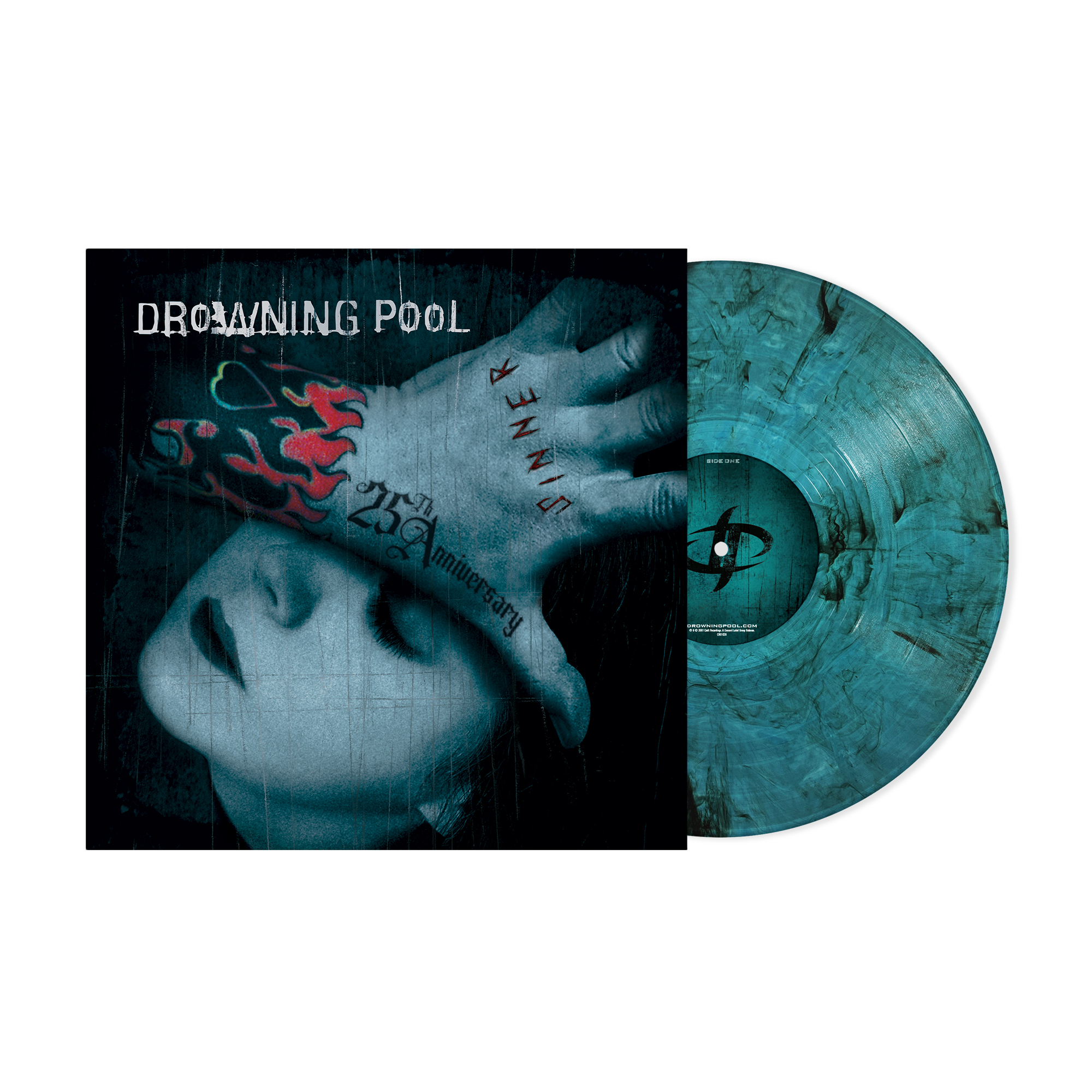 DROWNING POOL ‘SINNER’ 25TH ANNIVERSARY LP (Sea Blue Smoke Vinyl)