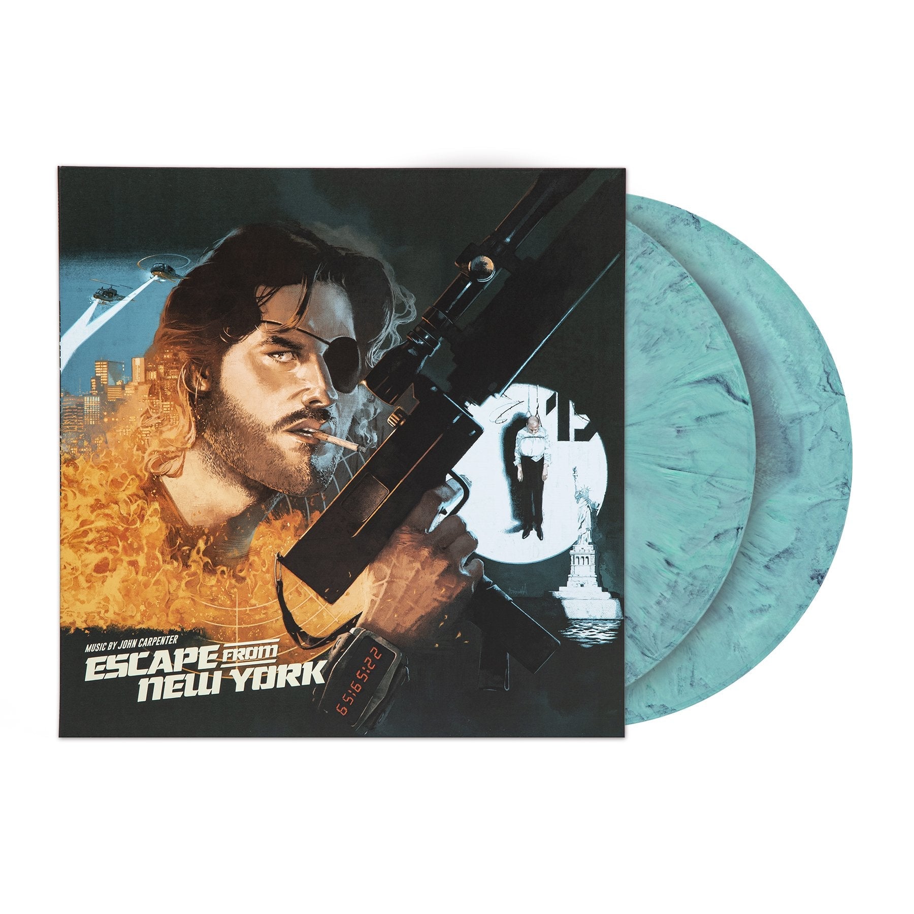 ESCAPE FROM NEW YORK SOUNDTRACK 2LP - BLUE/GREEN/BLACK MARBLE