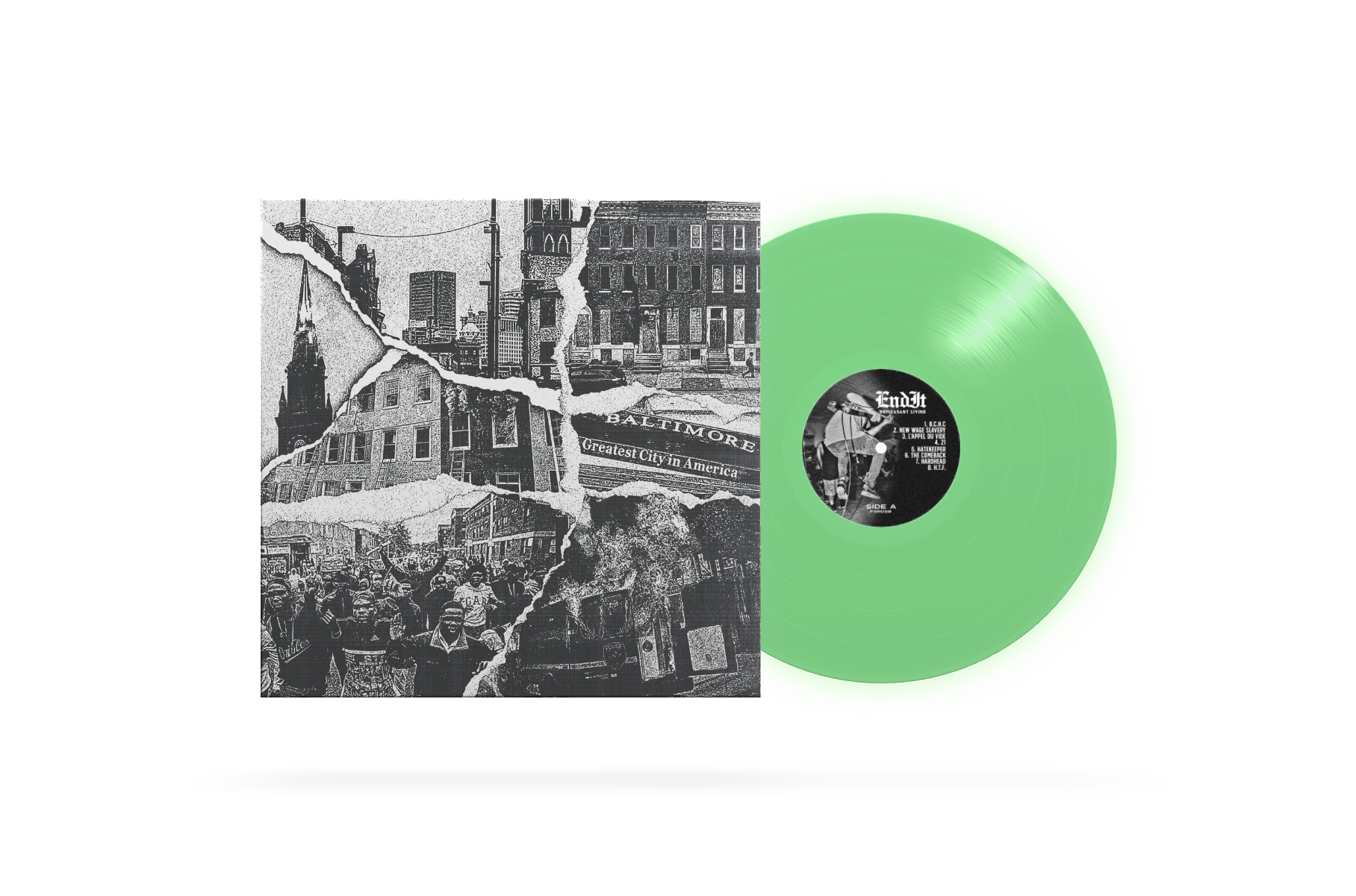 END IT ‘UNPLEASANT LIVING’ - LTD. 300 - GLOW IN THE DARK