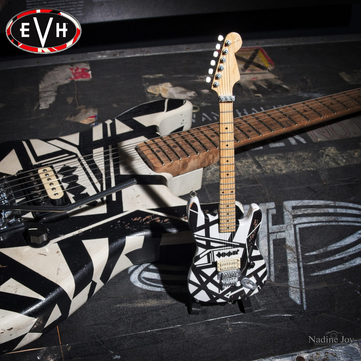 EDDIE VAN HALEN EVH'SHAPES' MINI GUITAR REPLICA COLLECTIBLE - OFFICIALLY LICENSED