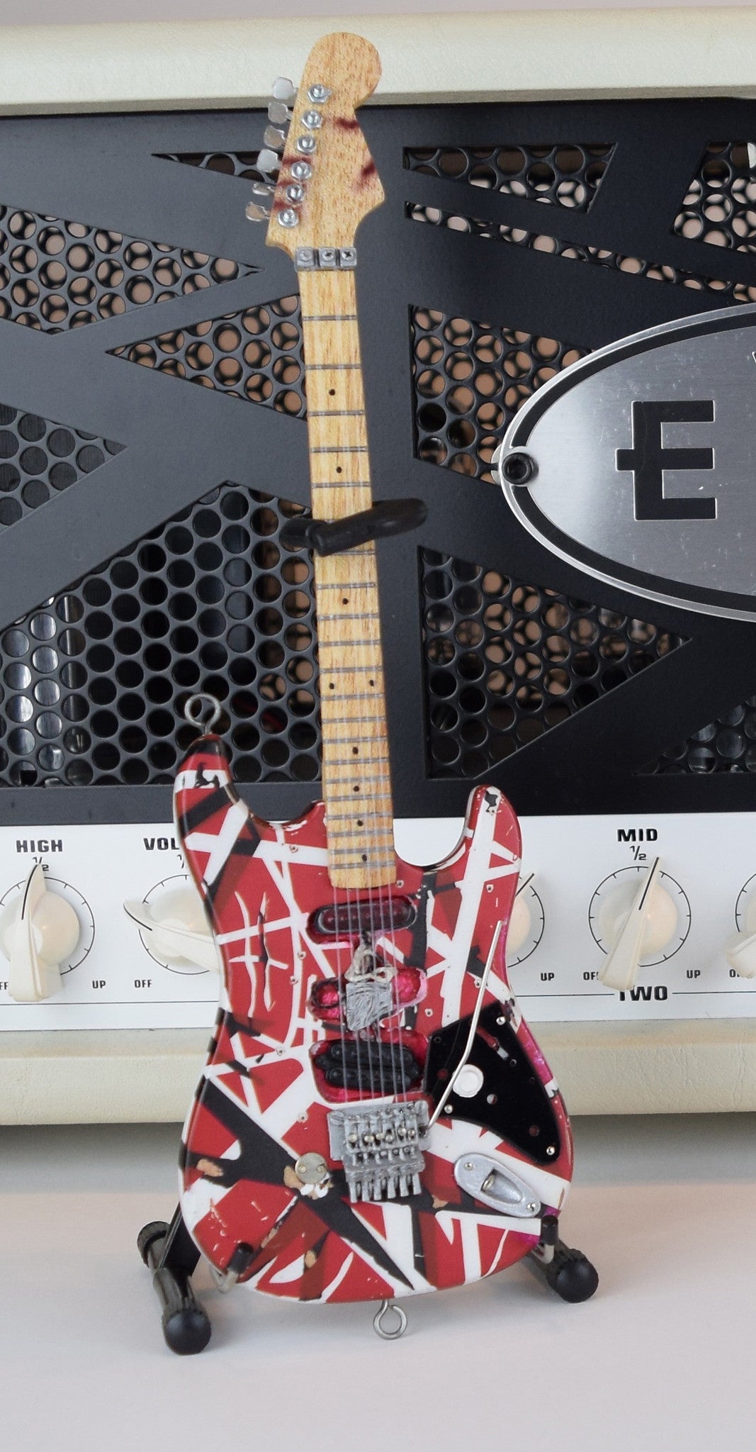 EVH "FRANKENSTEIN" EDDIE VAN HALEN MINI GUITAR REPLICA COLLECTIBLE - OFFICIALLY LICENSED