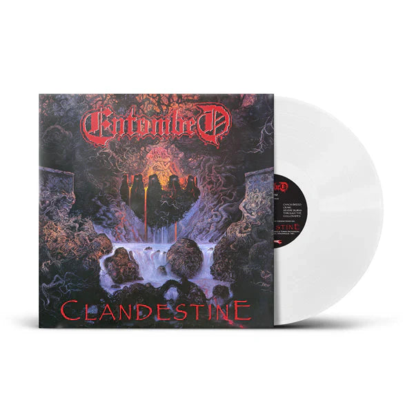 ENTOMBED 'CLANDESTINE' LP (Import, White Vinyl)