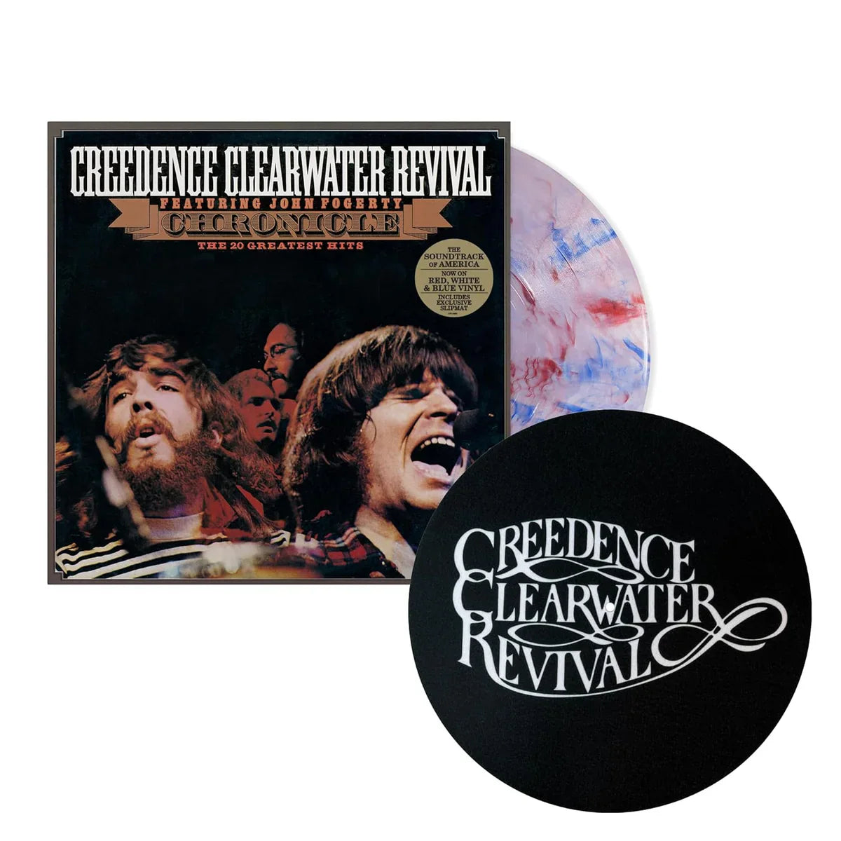 CREEDENCE CLEARWATER REVIVAL 'CHRONICLE: 20 GREATEST HITS - CELEBRATION EDITION' 2LP + SLIPMAT - LTD. - AMERICA