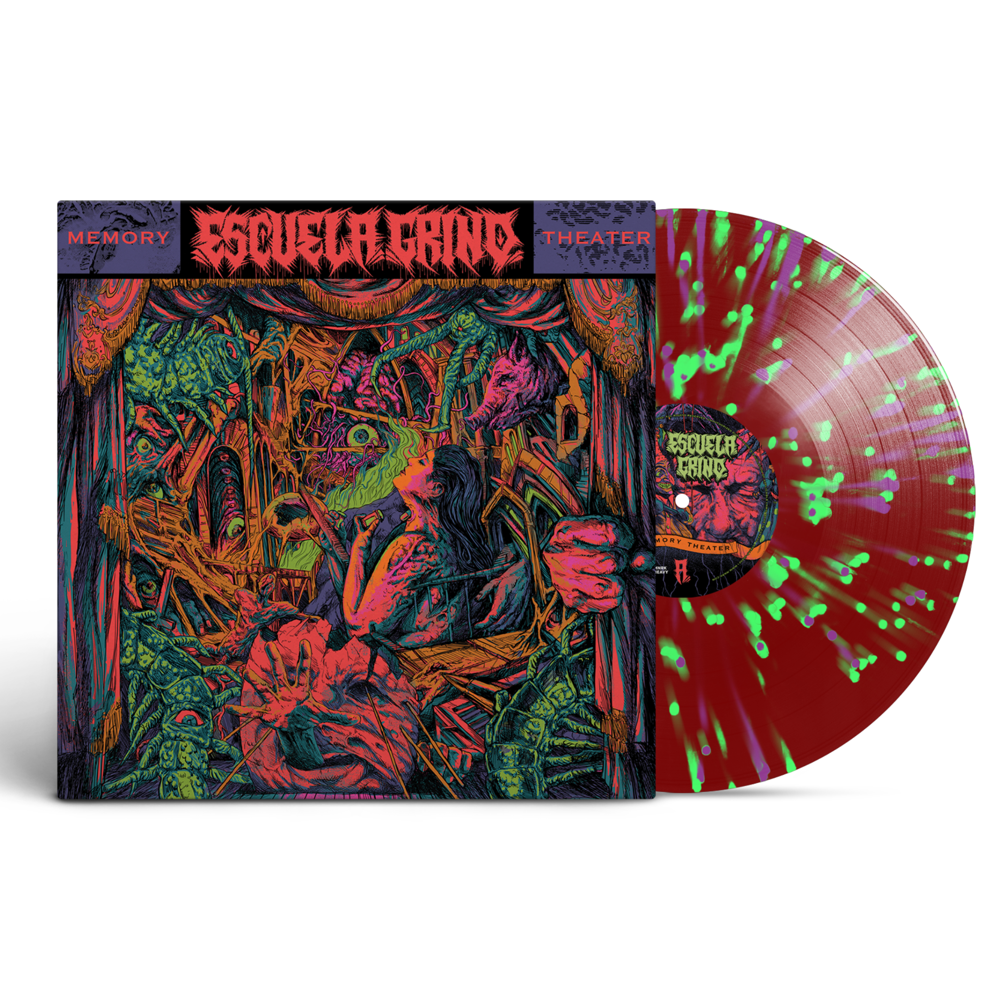 ESCUELA GRIND ‘MEMORY THEATER’ LP - LTD. 100 - TRANSPARENT RED/GREEN/PURPLE