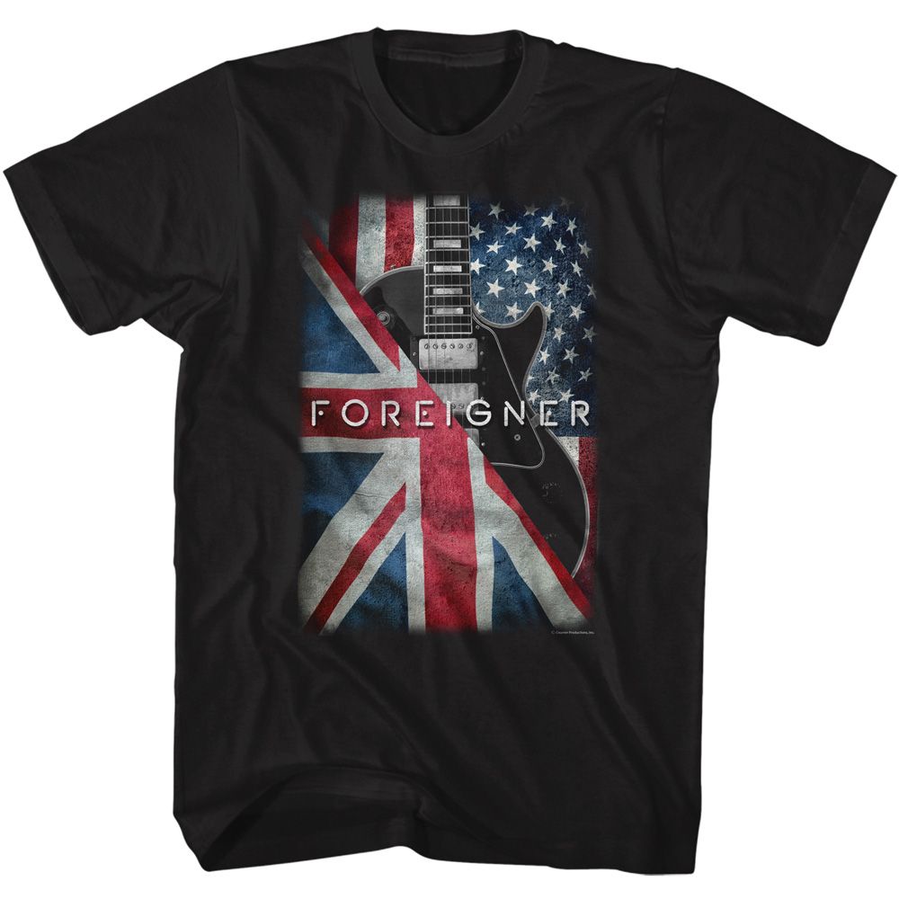 FOREIGNER - FLAGS AND GUITAR SHIRT