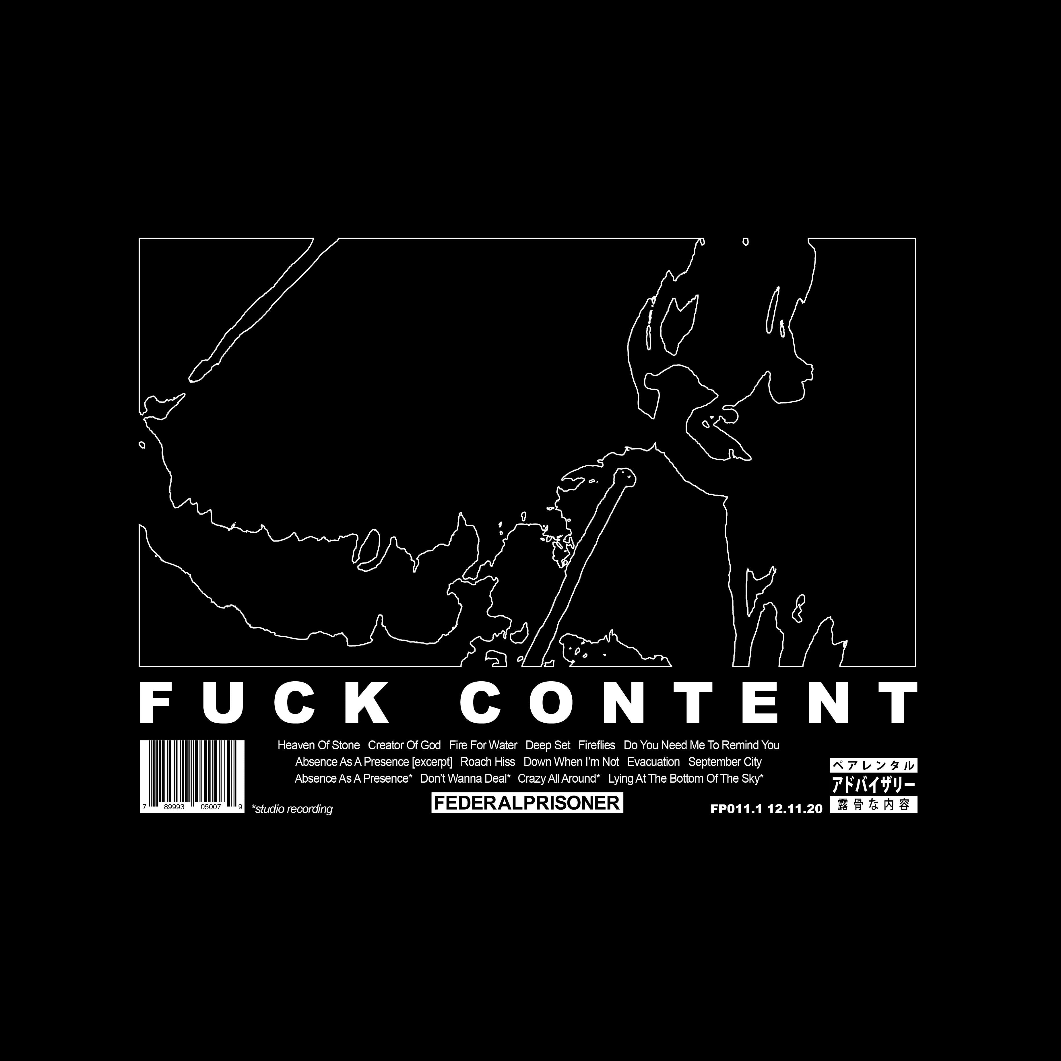 GREG PUCIATO 'FUCK CONTENT' 2LP – EXCLUSIVE -  LTD. 500 - CLEAR/RED BLOB