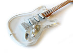 LICENSED FENDER' STRAT' SIGNATURE CLEAR ACRYLIC MINI GUITAR