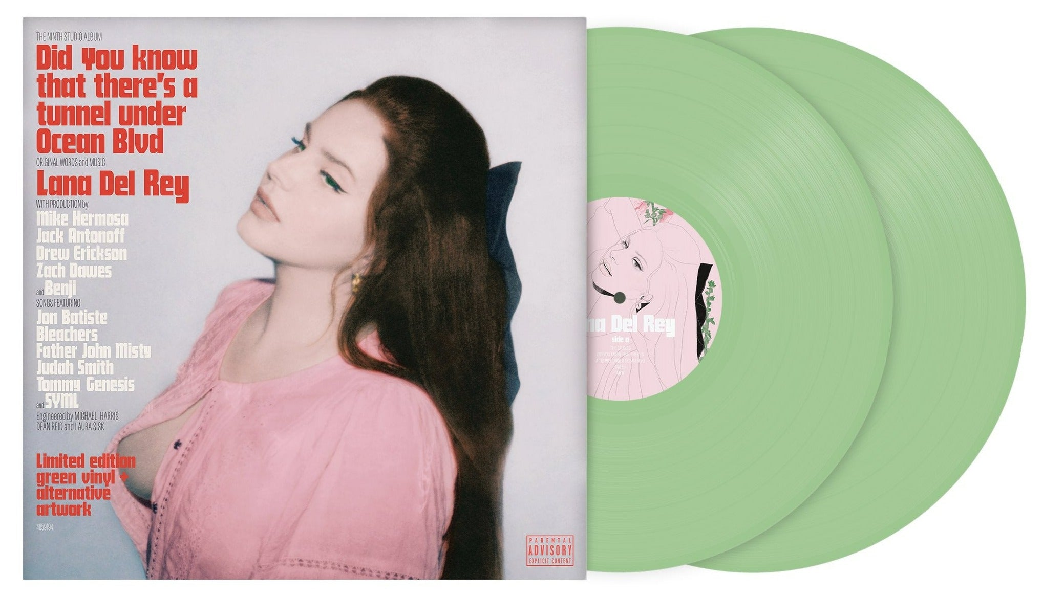 LANA DEL REY 'DID YOU KNOW THAT THERE'S A TUNNEL UNDER OCEAN BLVD' 2LP - LTD. - GREEN