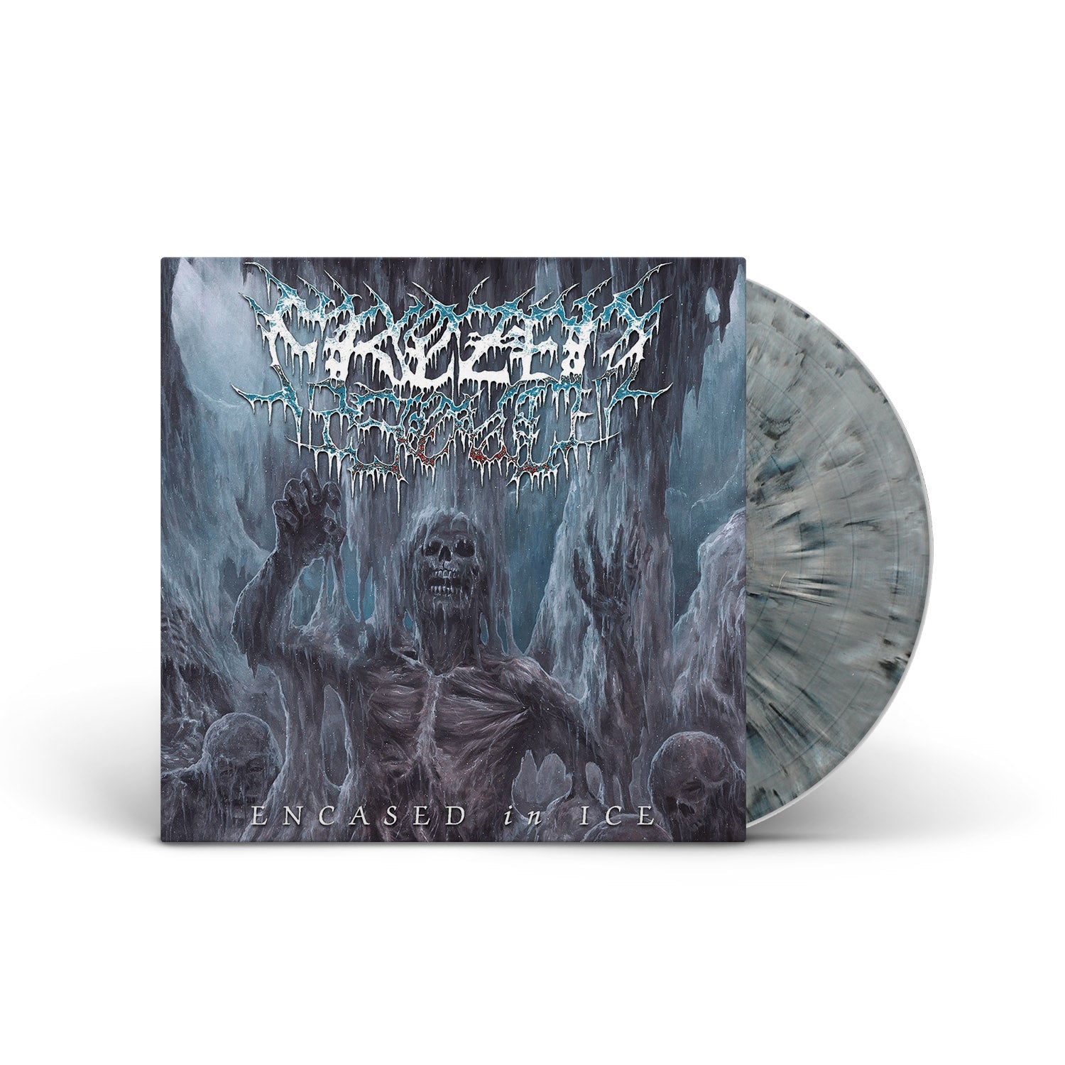 FROZEN SOUL 'ENCASED IN ICE' LP - LTD. 300 - GREY MARBLE