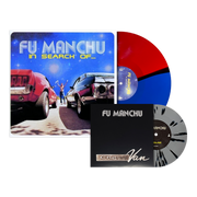 FU MANCHU ‘IN SEARCH OF...’ DELUXE LP W/ 7" SINGLE - LTD. 200 - TRANSPARENT RED/BLUE/CLEAR/BLACK SPLATTER