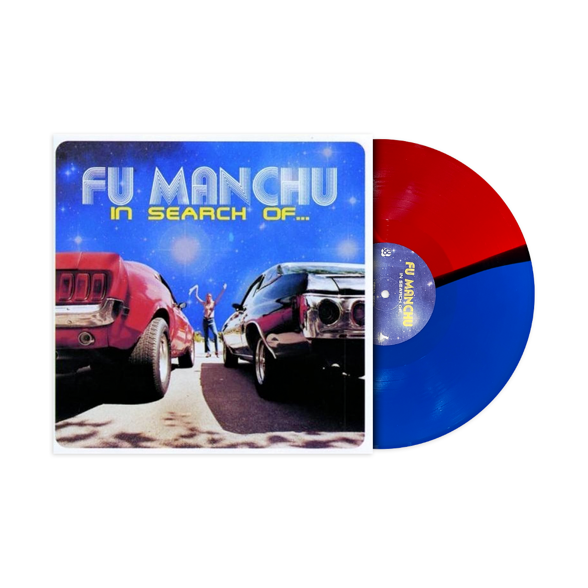 FU MANCHU ‘IN SEARCH OF...’ DELUXE LP W/ 7" SINGLE - LTD. 200 - TRANSPARENT RED/BLUE/CLEAR/BLACK SPLATTER