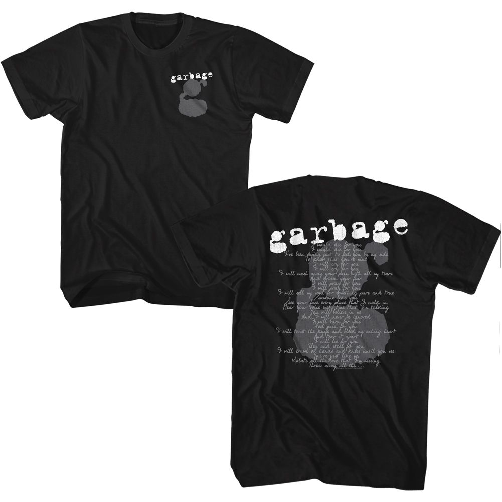 GARBAGE - 1 CRUSH LYRICS SHIRT