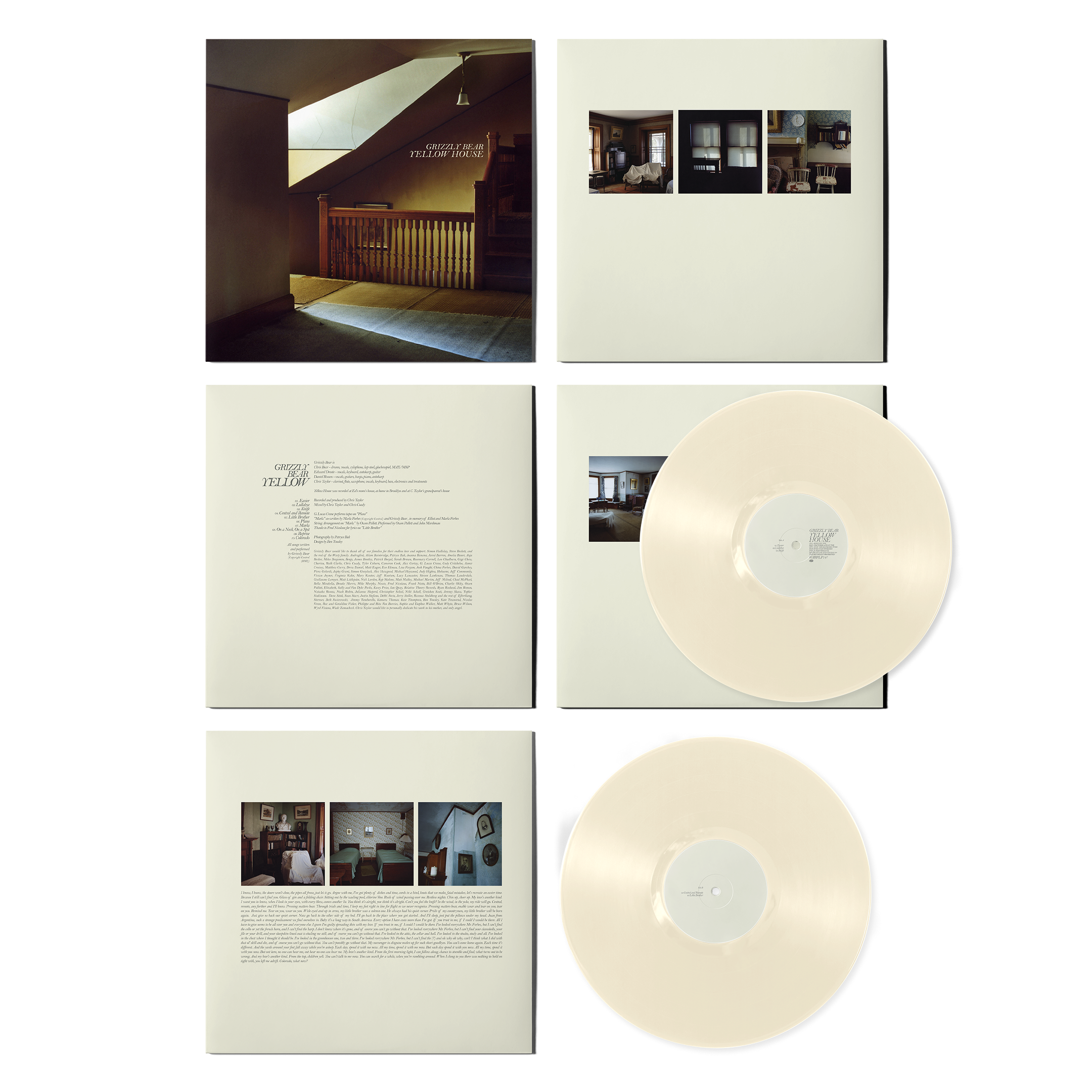 GRIZZLY BEAR 'YELLOW HOUSE' 2LP CREAM/WHITE