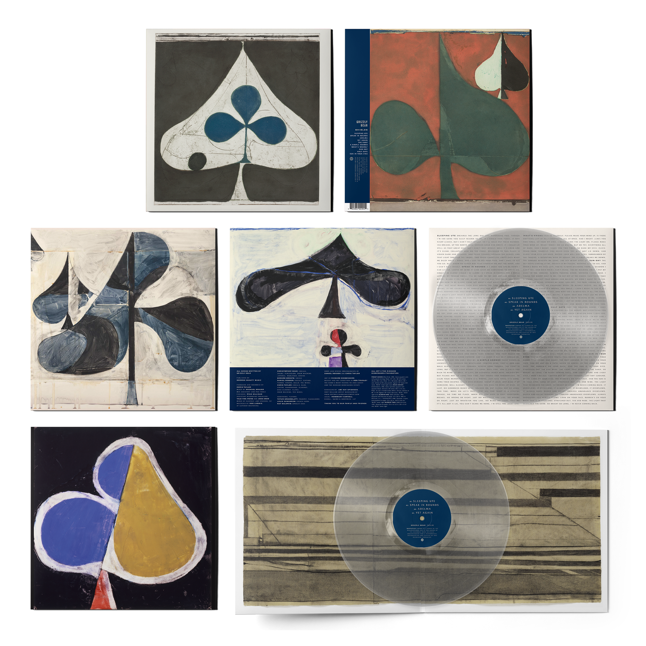 GRIZZLY BEAR 'SHIELDS' 2LP - TRANSPARENT
