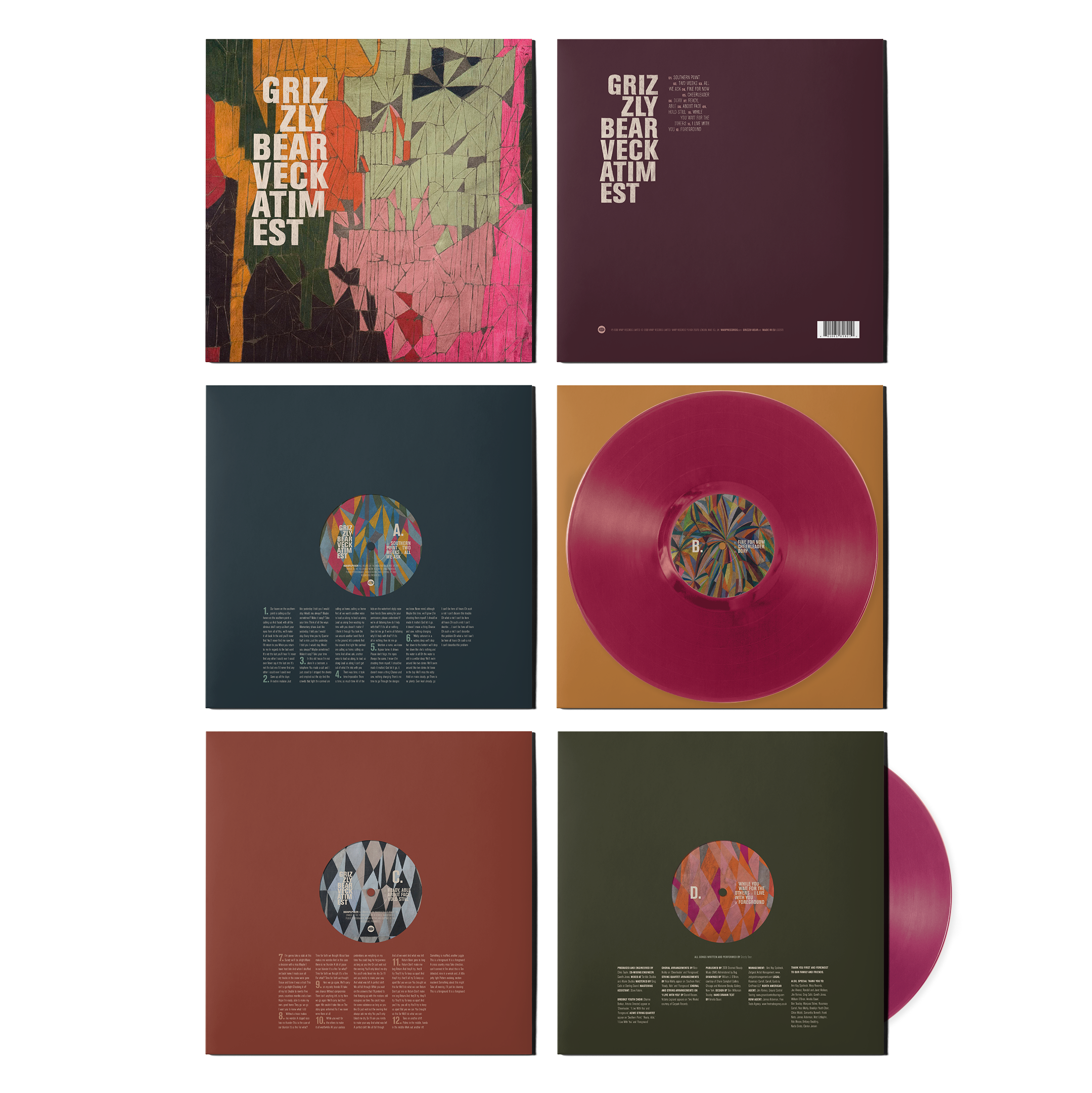 GRIZZLY BEAR 'VECKATIMEST' 2LP- MAGENTA