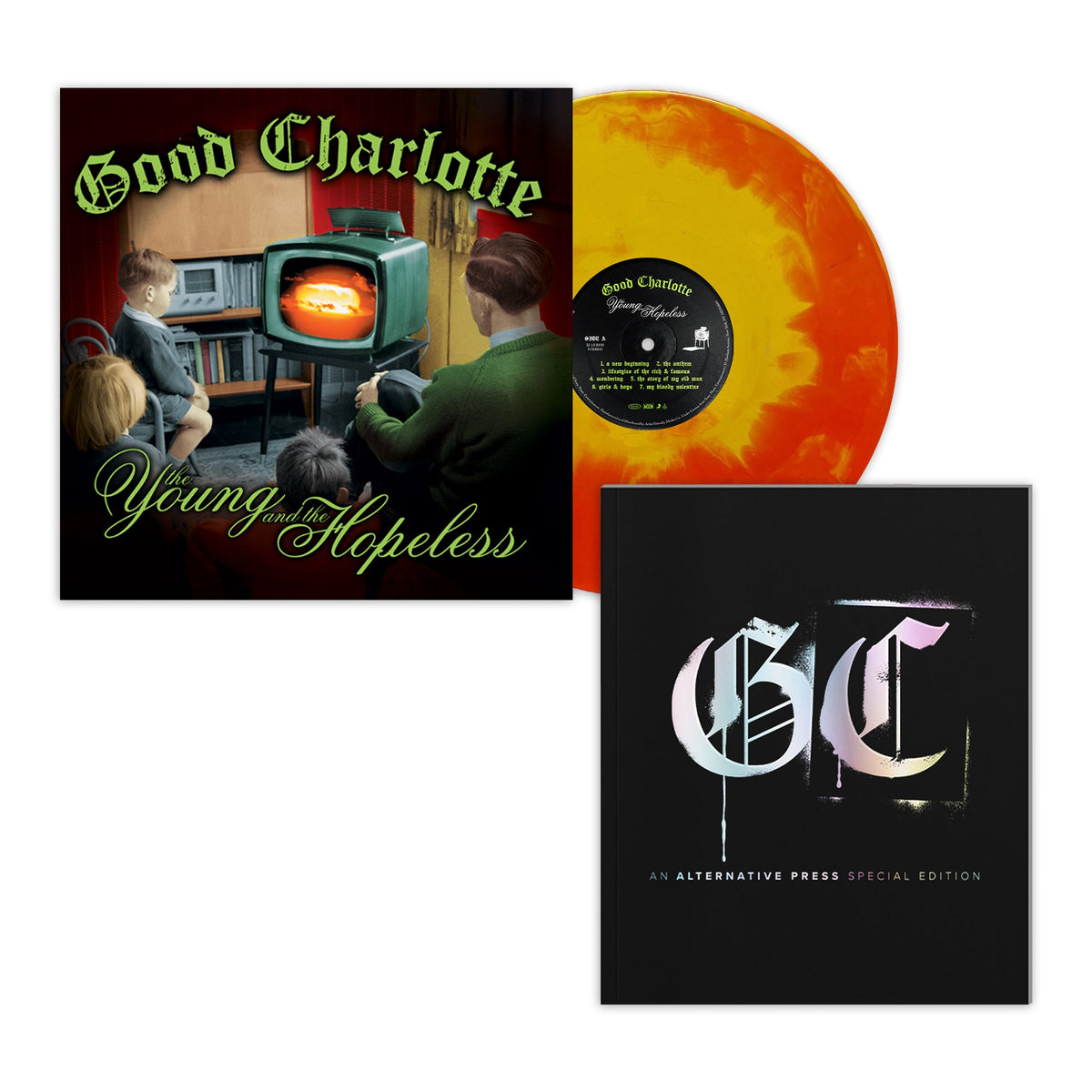 GOOD CHARLOTTE x ALTERNATIVE PRESS SPECIAL COLLECTOR'S EDITION MAGAZINE +'MOTEL DU CAP' LP OR 'YOUNG AND THE HOPELESS' LP - EXCLUSIVE