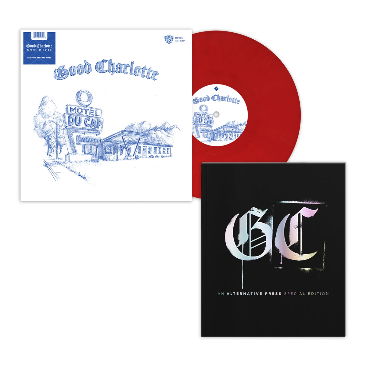 GOOD CHARLOTTE x ALTERNATIVE PRESS SPECIAL COLLECTOR'S EDITION MAGAZINE +'MOTEL DU CAP' LP OR 'YOUNG AND THE HOPELESS' LP - EXCLUSIVE