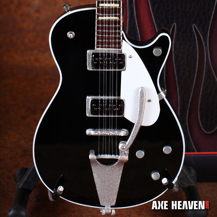GEORGE HARRISON GRETSCH BLACK DUO JET SIGNATURE MINIATURE GUITAR REPLICA COLLECTIBLE