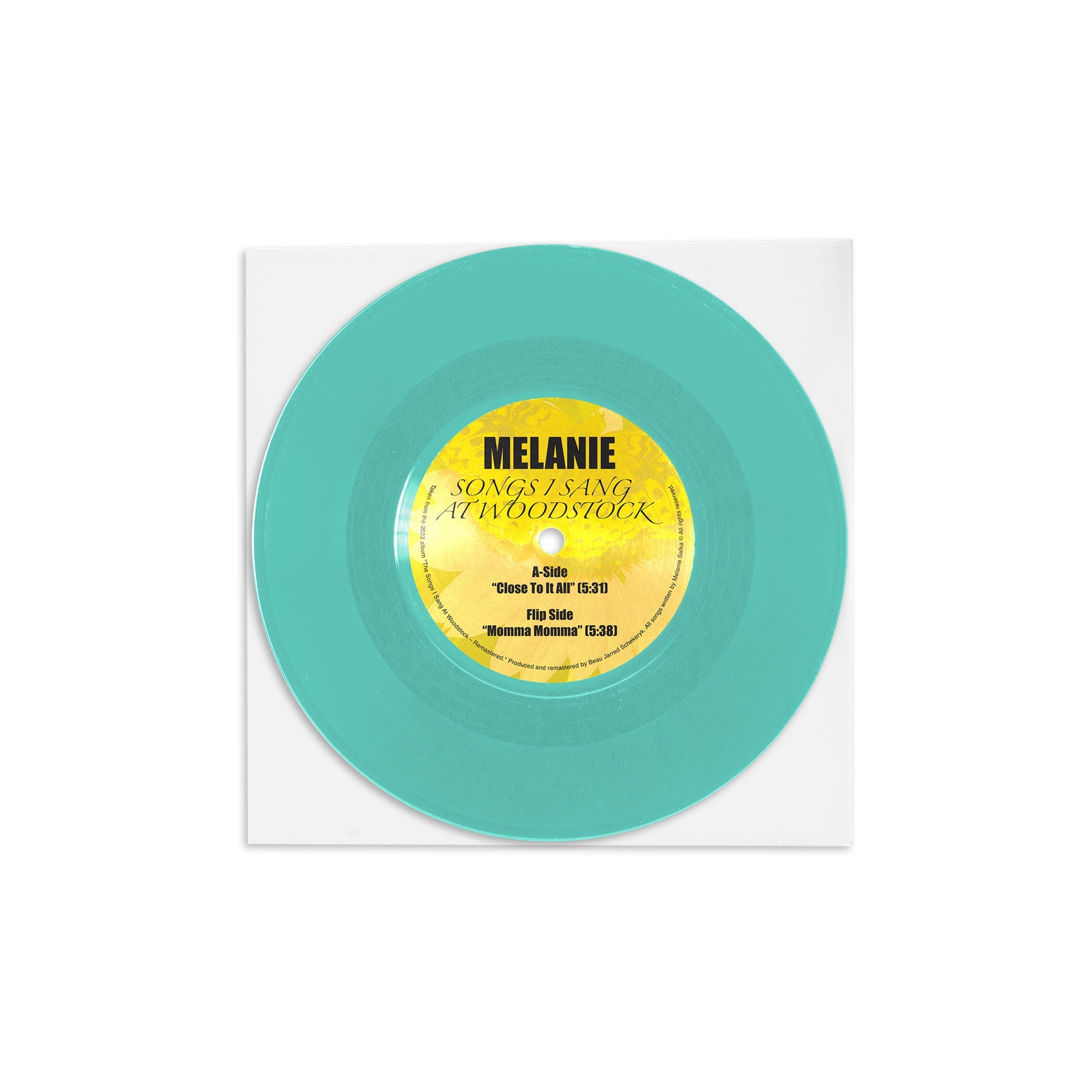 MELANIE X GOLDMINE BUNDLE - GOLDMINE SUMMER 2024 ISSUE W/ 'SONGS I SANG AT WOODSTOCK' 7” LTD. 100 - EXCLUSIVE - TURQUOISE