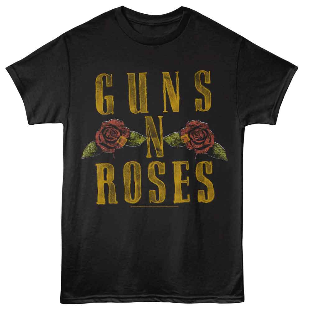 GUNS N' ROSES - GNR LOGO AND ROSES SHIRT