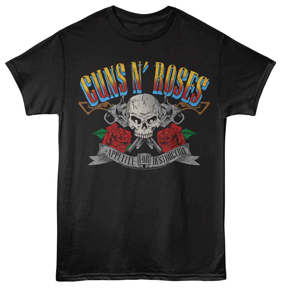 GUNS N' ROSES - GNR AFD PISTOLS AND SKULL SHIRT