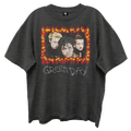 GREEN DAY STAR GROUP PHOTO VINTAGE BLACK ENZYME WASH T-SHIRT/GIANT VINTAGE
