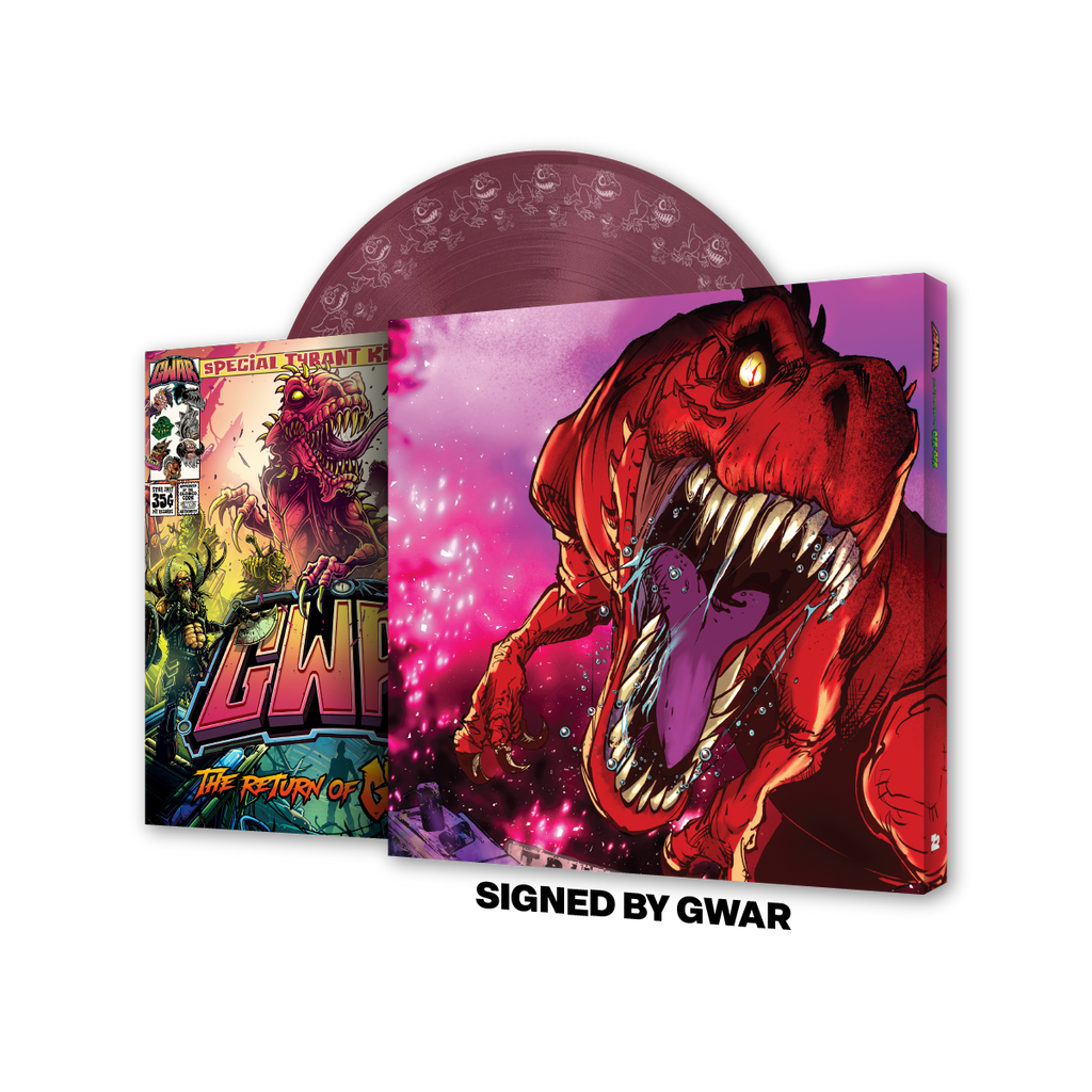 GWAR: 'THE RETURN OF GOR GOR' SIGNED PLATINUM EDITION COMIC BOOK + 'THE RETURN OF GOR GOR' LP (Limited Edition, Fruit Punch Vinyl)