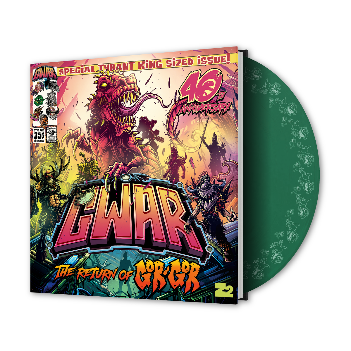 GWAR: 'THE RETURN OF GOR GOR' DELUXE COMIC BOOK + 'THE RETURN OF GOR GOR' LP - LTD. - EVERGREEN