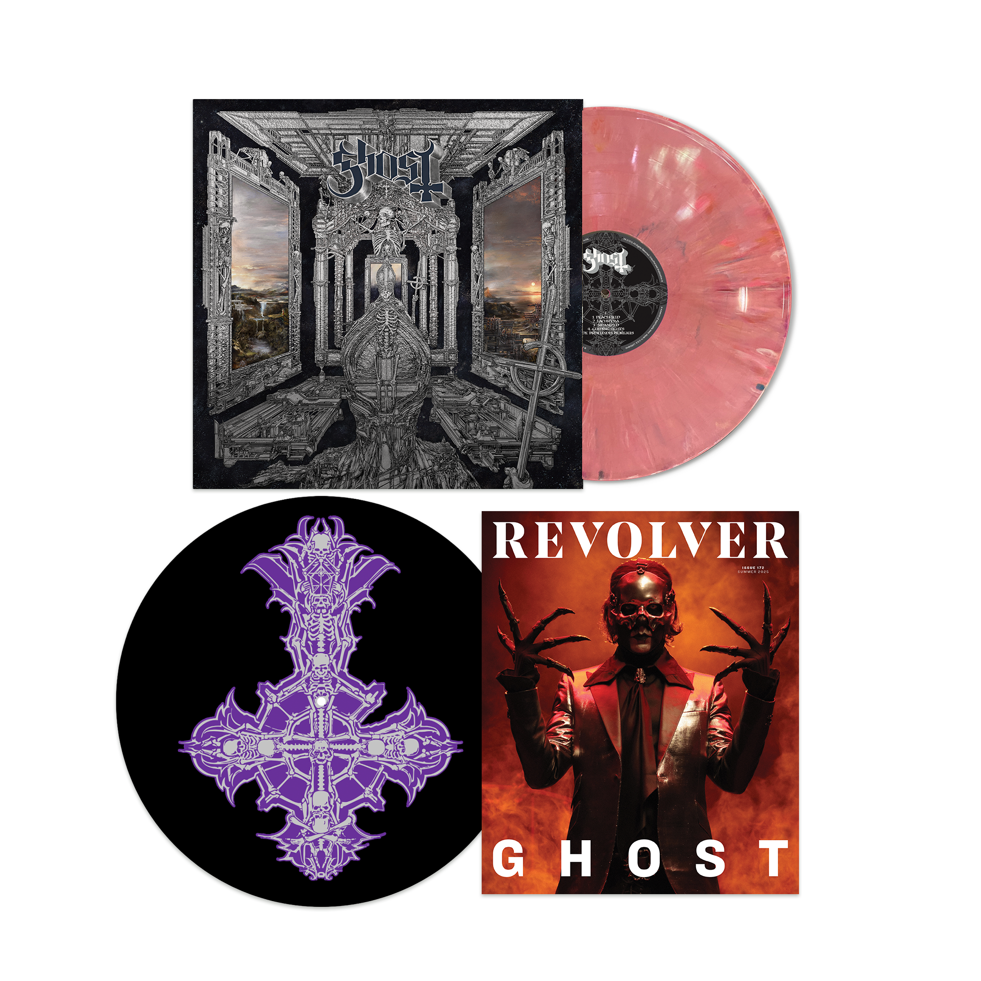 GHOST ‘SKELETÁ’ LP - EXCLUSIVE - MAGENTA + REVOLVER SUMMER 2025 ISSUE & EXCLUSIVE SLIPMAT