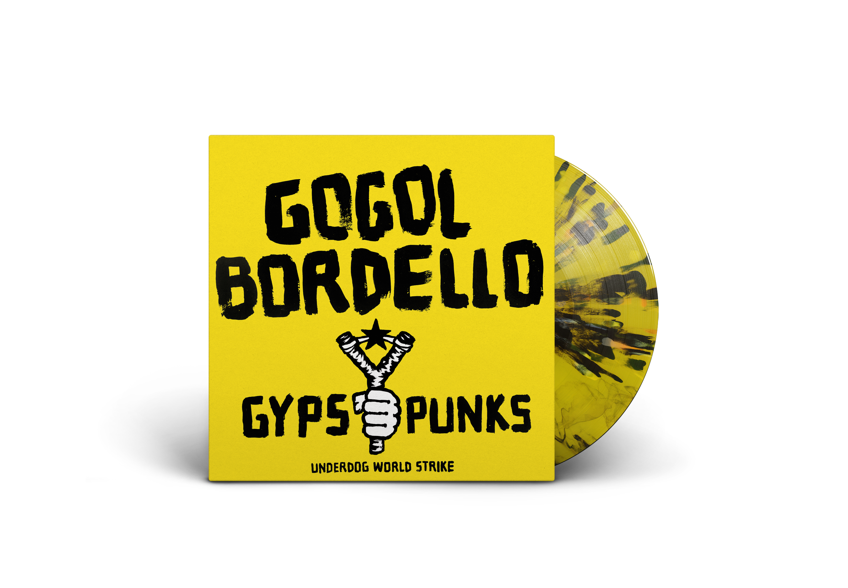 GOGOL BORDELLO ‘GYPSY PUNKS UNDERDOG WORLD STRIKE’ 2LP - EXCLUSIVE - LTD. 300 - YELLOW/BLACK/SPLATTER