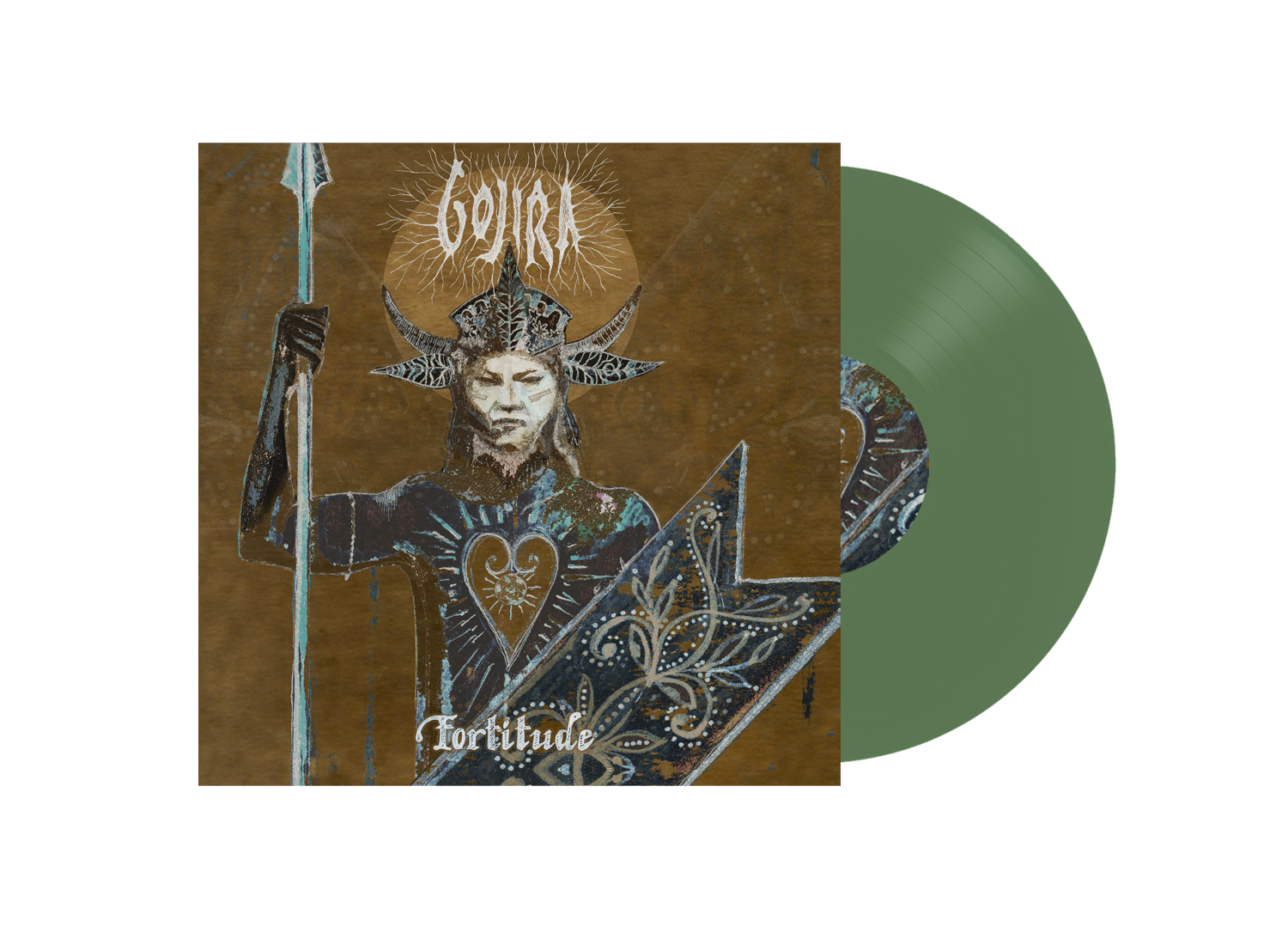 GOJIRA 'FORTITUDE' LP - EXCLUSIVE - LTD. 666 - OPAQUE OLIVE GREEN