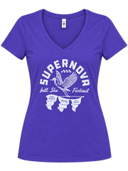 SUPERNOVA GREAT HERON - PURPLE RUSH WOMAN'S V NECK